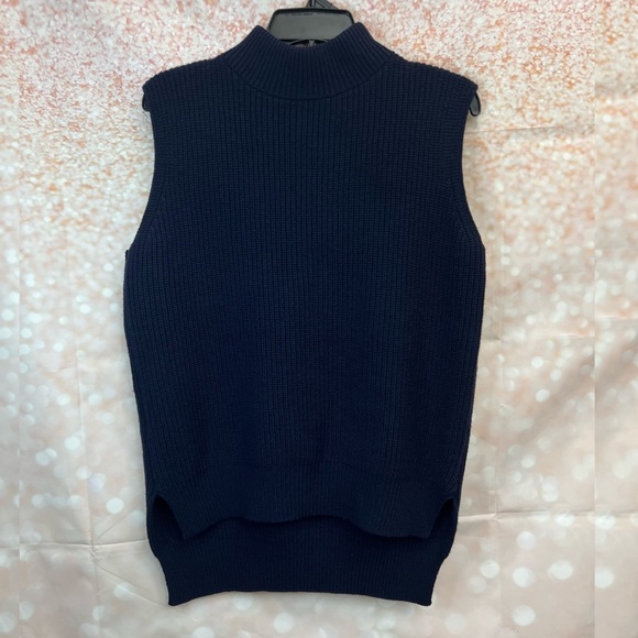 YMC Merino Wool Roll Neck Knit Tank Top - Picture 2 of 12